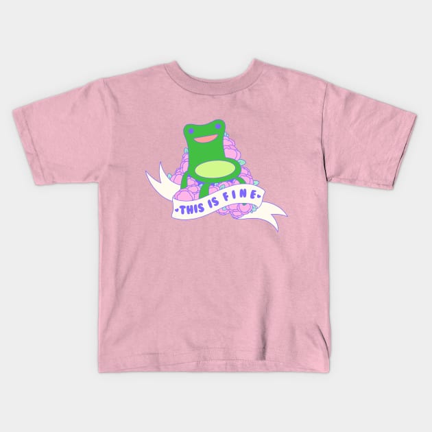 This is f i n e Kids T-Shirt by Cosmic Queers